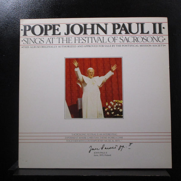 Pope John Paul II - Sings At The Festival Of Sacrosong LP Mint- INF 9899 Record - Shuga Records