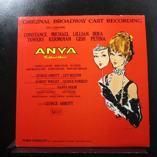 Original Broadway Cast - Anya LP Mint- UAL 4133 Mono 1965 USA Vinyl Record - Shuga Records