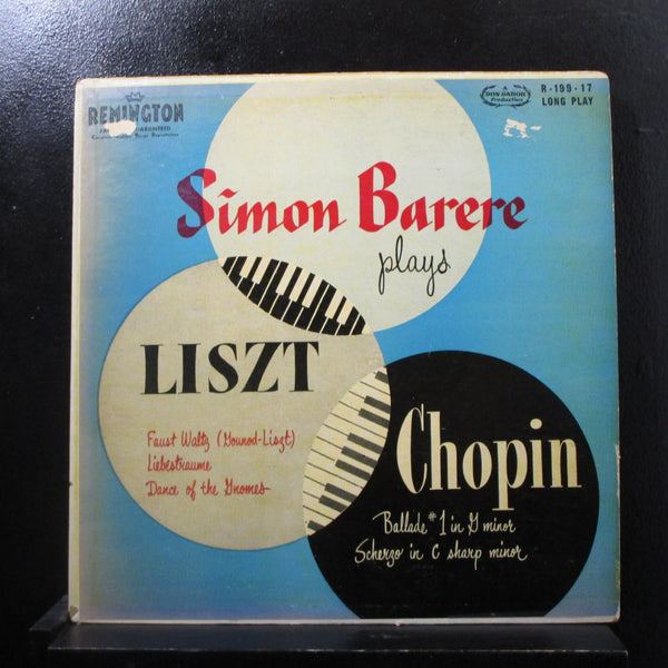 Simon Barere - Simon Barere Plays Liszt / Chopin LP VG+ R-199-17 Vinyl Record - Shuga Records
