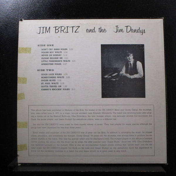 Jim Britz And The Jim Dandys LP VG+ CPO 120 Private Polka Vinyl Record - Shuga Records