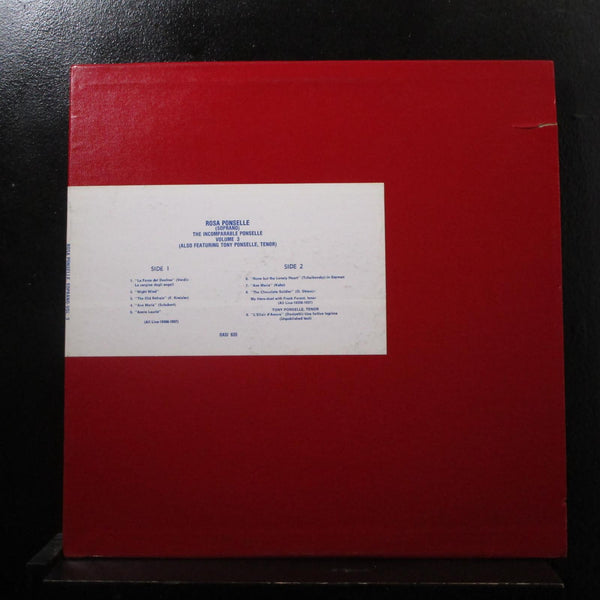 Rosa Ponselle - The Incomparable Ponselle Volume 3 LP Mint- 635-A Vinyl Record - Shuga Records
