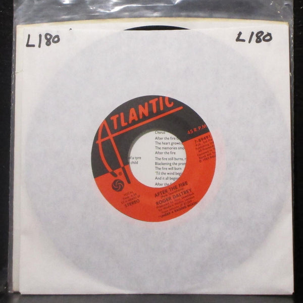 Roger Daltrey - After The Fire / It Don't Satisfy Me 7" Mint- Vinyl 45 Atlantic - Shuga Records
