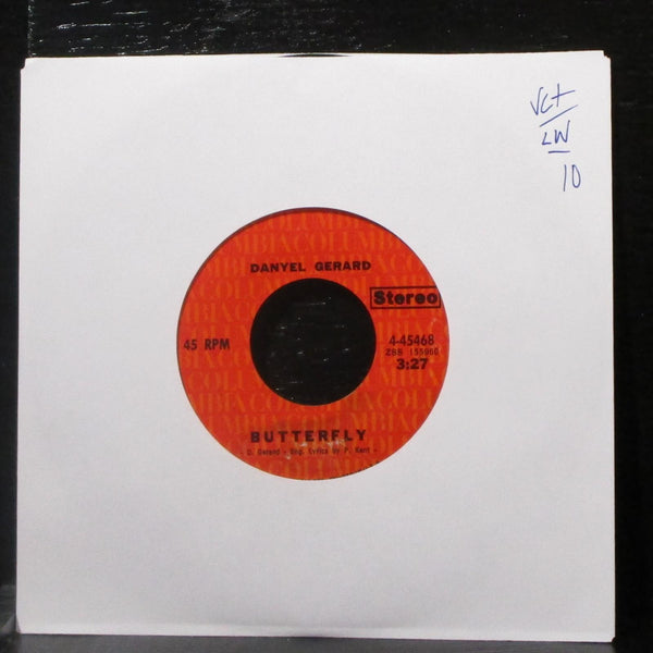 Danyel Gerard - Butterfly / One White Rose 7" VG+ Vinyl 45 Columbia 4-45468 USA - Shuga Records