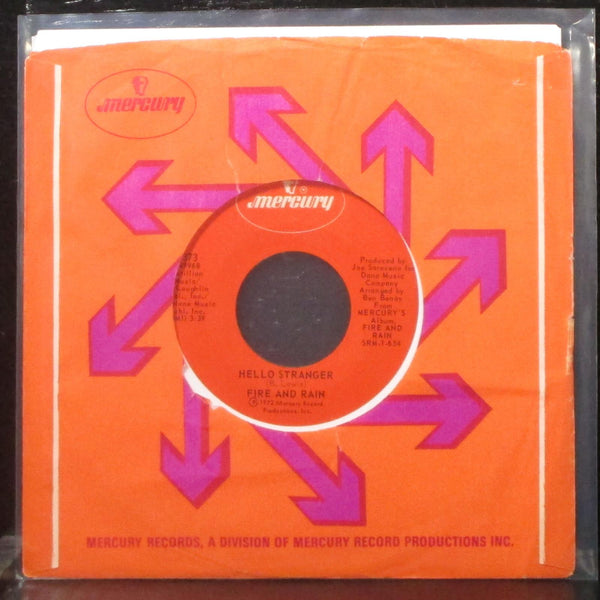 Fire And Rain - Hello Stranger / Somebody To Love 7" Mint- Vinyl 45 Mercury 1972 - Shuga Records