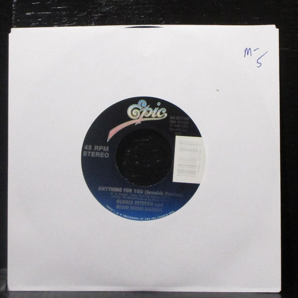 Gloria Estefan - Anything For You 7" Mint- Vinyl 45 Epic 34-07759 USA 1988 - Shuga Records