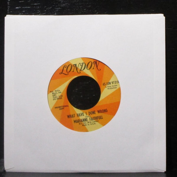 Marianne Faithfull - Come And Stay With Me 7" VG+ Promo Vinyl 45 London 1965 - Shuga Records
