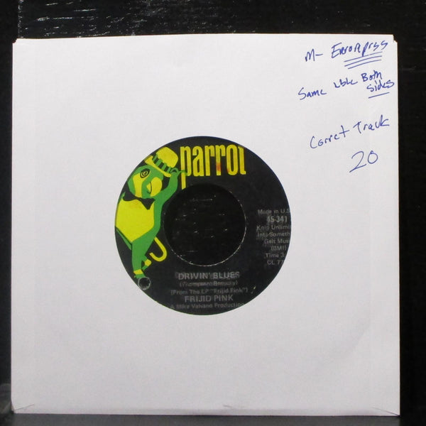 Frijid Pink - House Of The Rising Sun / Drivin' Blues 7" Mint- 45 Error Press - Shuga Records