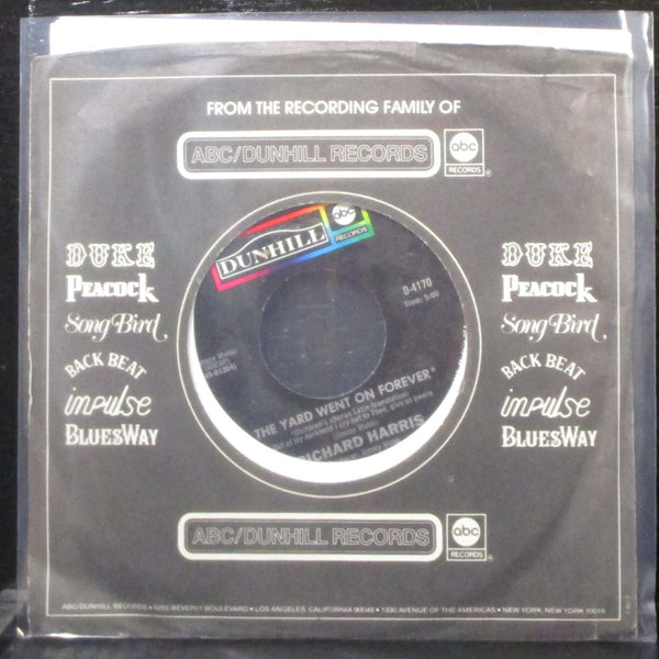 Richard Harris - The Yard Went On Forever / Luck Me 7" Mint- 45 Dunhill D-4170 - Shuga Records