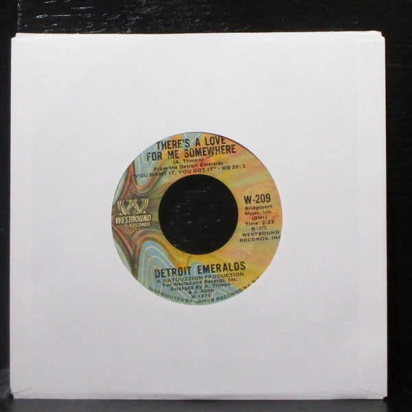 Detroit Emeralds - Feel The Need In Me 7" VG+ 45 Westbound W-209 USA 1972 - Shuga Records