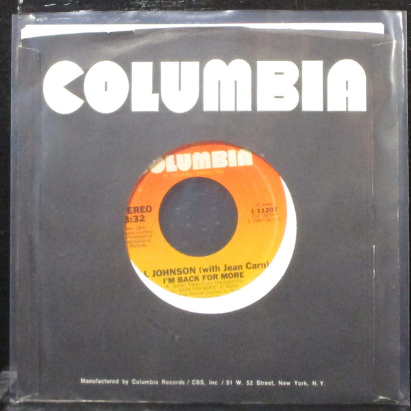 Al Johnson & Jean Carn - I'm Back For More 7" VG+ Vinyl 45 Columbia 1-11207 USA - Shuga Records