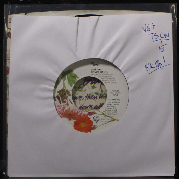 Prince - When Doves Cry / 17 Days 7" VG+ Black Vinyl 45 WB 7-29286 cw ts - Shuga Records