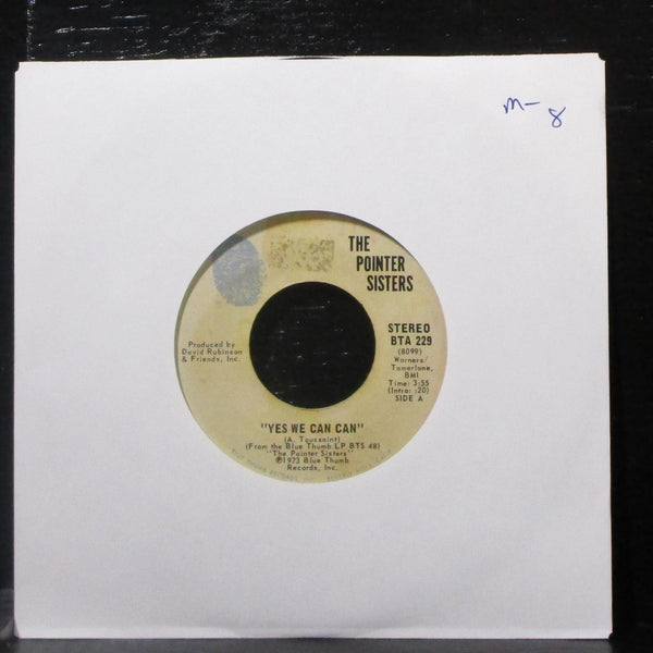 The Pointer Sisters - Yes We Can Can / Jada 7" Mint- Vinyl 45 Blue Thumb BTA 229 - Shuga Records