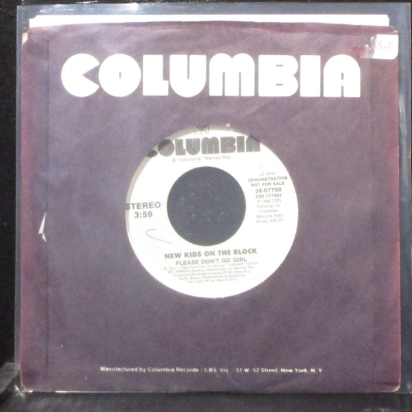 New Kids On The Block - Please Don't Go Girl 7" Mint- Promo Vinyl 45 Columbia - Shuga Records