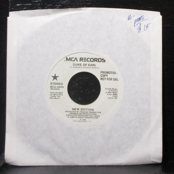 New Edition - Duke Of Earl 7" Mint- Promo Vinyl 45 MCA-53079 USA 1986 - Shuga Records