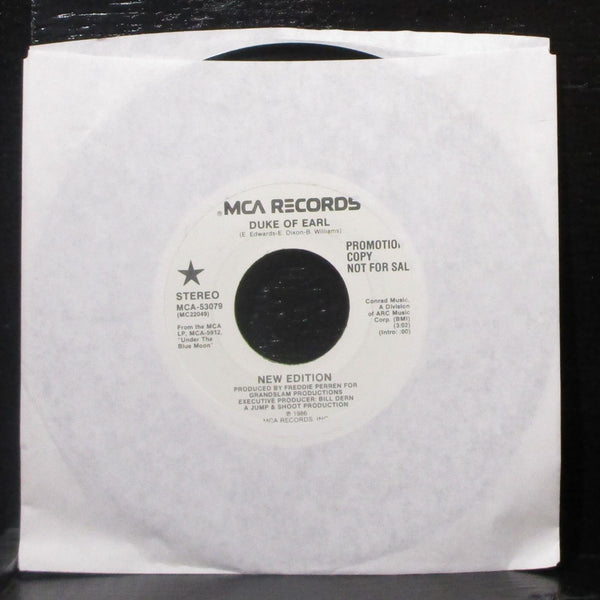 New Edition - Duke Of Earl 7" Mint- Promo Vinyl 45 MCA-53079 USA 1986 - Shuga Records