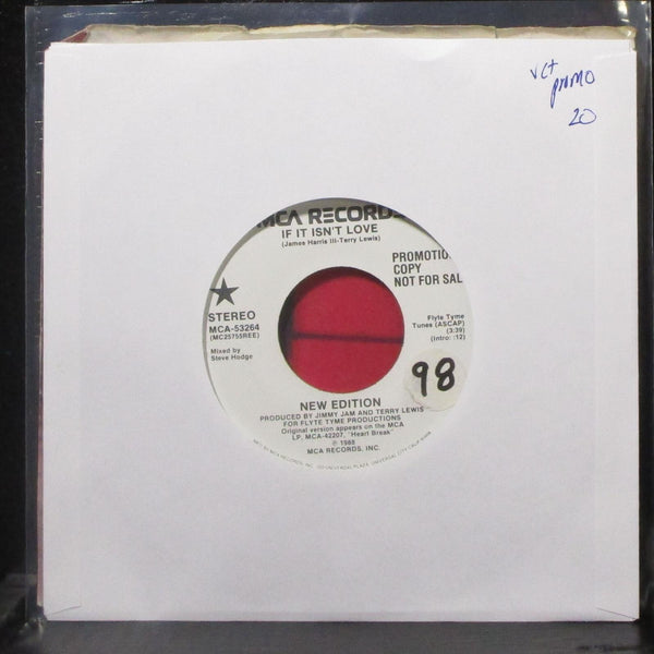 New Edition - If It Isn't Love 7" VG+ Promo Vinyl 45 MCA-53264 USA 1988 - Shuga Records