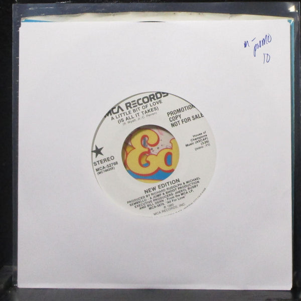 New Edition - A Little Bit Of Love (Is All It Takes) 7" Mint- Promo 45 MCA-52768 - Shuga Records