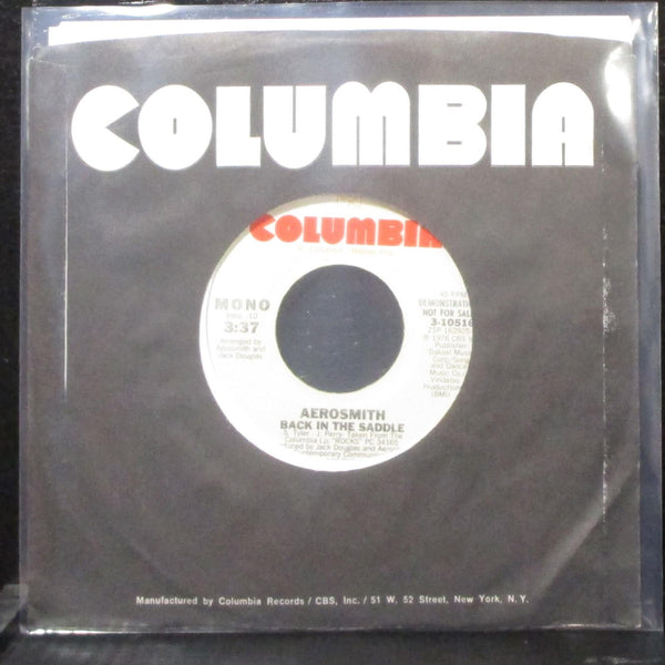 Aeorsmith - Back In The Saddle 7" Mint- Promo Vinyl 45 Columbia 3-10516 USA - Shuga Records