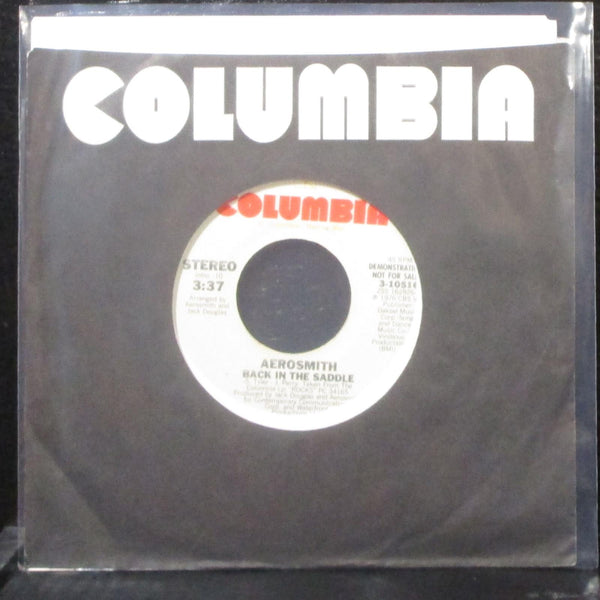 Aeorsmith - Back In The Saddle 7" Mint- Promo Vinyl 45 Columbia 3-10516 USA - Shuga Records