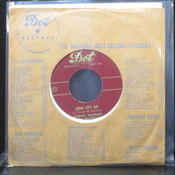 Johnny Maddox - Sioux City Sue / J.M. Special 7" Mint- Vinyl 45-15021 Dot 1952 - Shuga Records