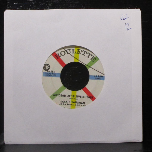 Sarah Vaughan - My Dear Little Sweetheart / Ooh! What A Day! 7" VG+ Vinyl 45 - Shuga Records