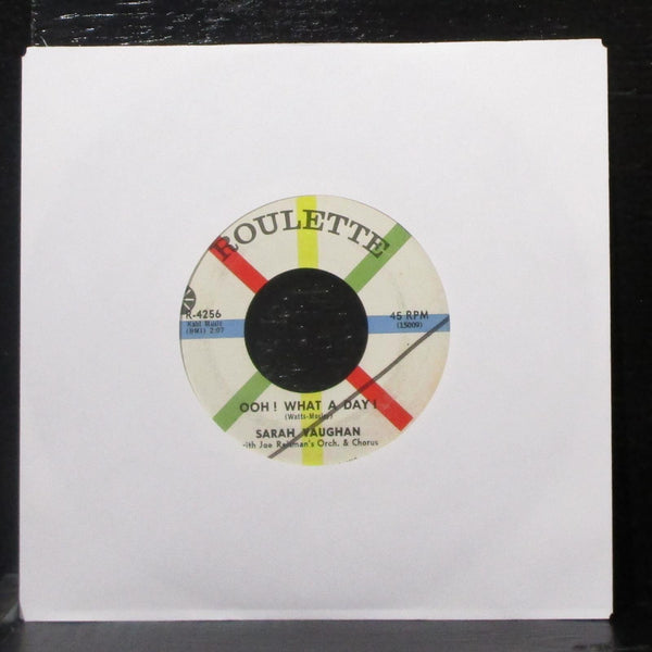 Sarah Vaughan - My Dear Little Sweetheart / Ooh! What A Day! 7" VG+ Vinyl 45 - Shuga Records