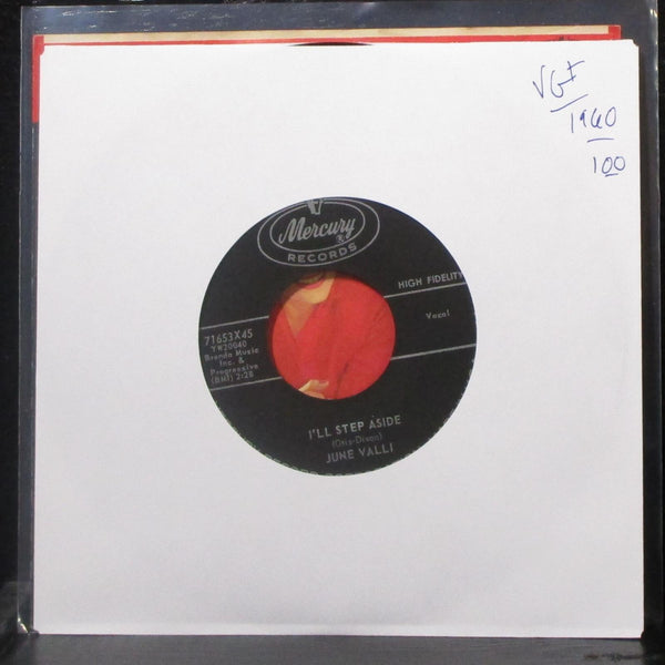 June Valli - I'll Step Aside / Looking At The World 7" VG+ Vinyl 45 Mercury 1960 - Shuga Records