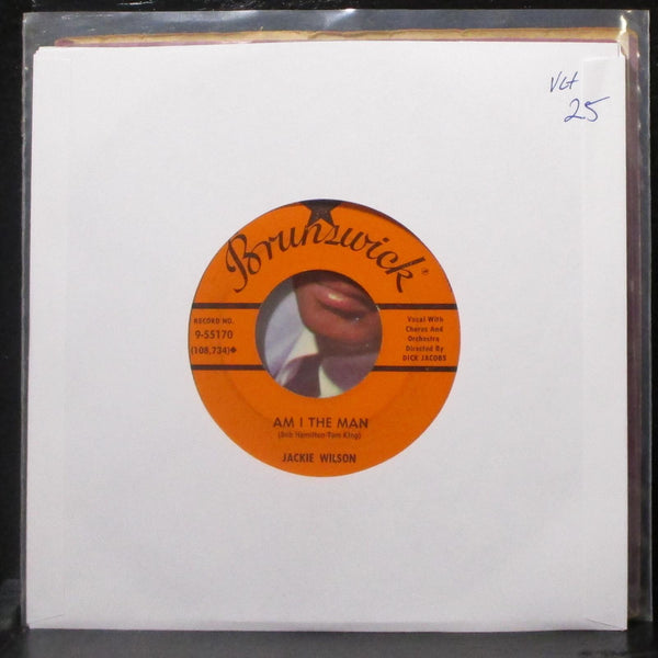 Jackie Wilson - Alone At Last / Am I The Man 7" VG+ Vinyl 45 Brunswick 9-55170 - Shuga Records
