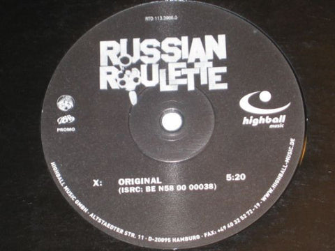Russian Roulette ‎– Hands Up - New 12" Single 2000 Germany Highball Promo Vinyl - Techno