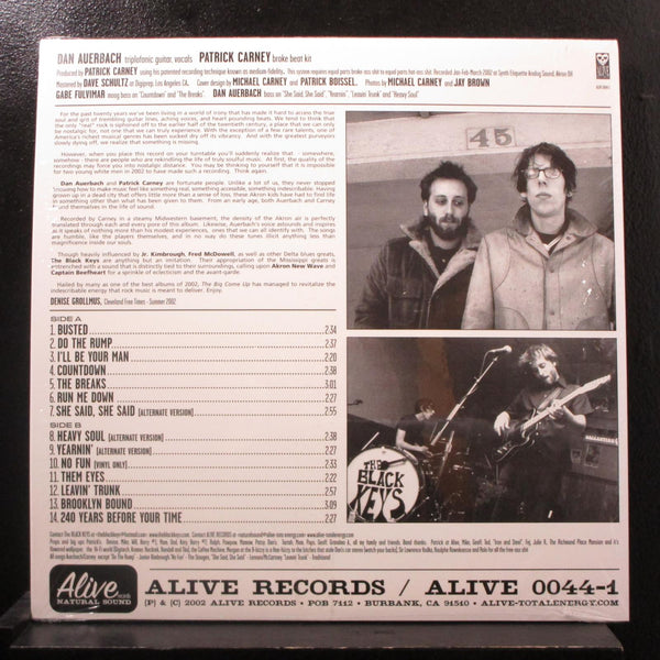 The Black Keys - The Big Come Up LP New 0044-1 Black Vinyl USA 2002 Record - Shuga Records