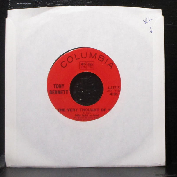 Tony Bennett - The Very Thought Of You / Georgia Rose 7" VG+ Vinyl 45 Columbia - Shuga Records