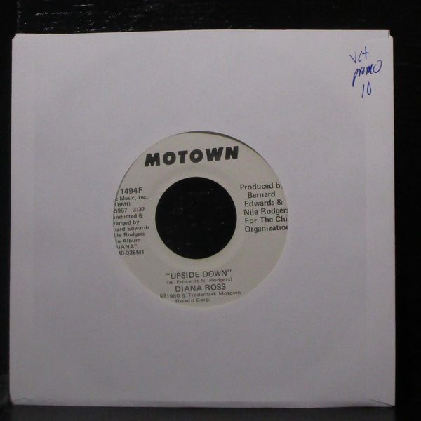 Diana Ross - Upside Down 7" VG+ Promo Vinyl 45 Motown M 1494F USA 1980 - Shuga Records