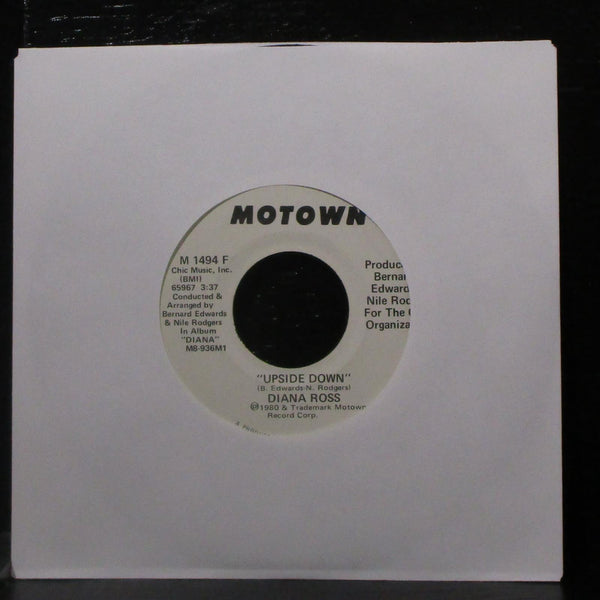 Diana Ross - Upside Down 7" VG+ Promo Vinyl 45 Motown M 1494F USA 1980 - Shuga Records