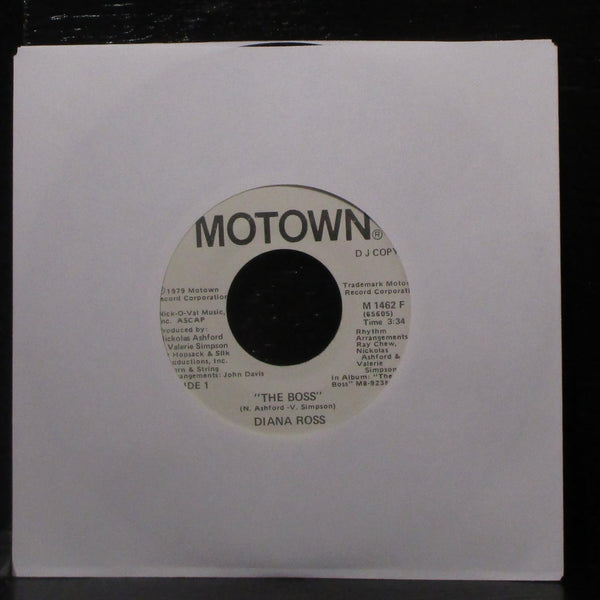 Diana Ross - The Boss 7" Mint- Promo Vinyl 45 Motown M 1462 F USA 1979 - Shuga Records