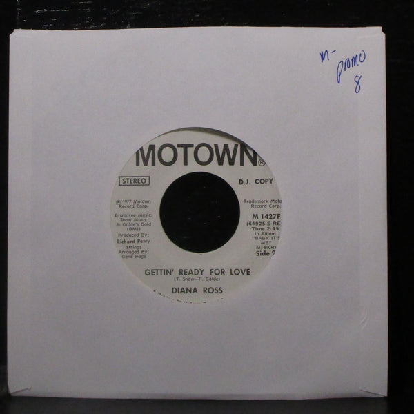 Diana Ross - Gettin' Ready For Love 7" Mint- Promo Vinyl 45 Motown M 1427F USA - Shuga Records