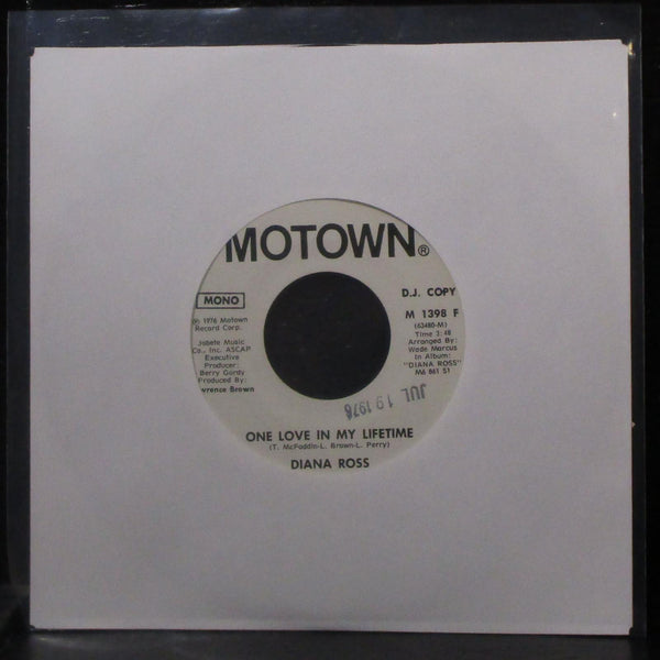 Diana Ross - One Love In My Lifetime 7" Mint- Promo Vinyl 45 Motown M 1398 F - Shuga Records