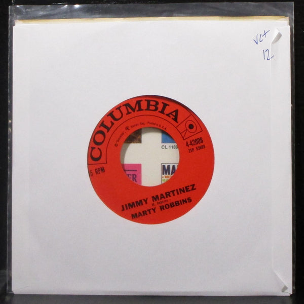 Marty Robbins - Jimmy Martinez / Ghost Train 7" VG+ Vinyl 45 Columbia 4-42008 - Shuga Records