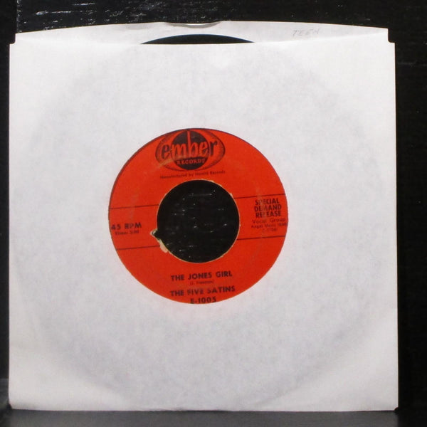 The Five Satins - I'll Remember / The Jones Girl 7" VG- Vinyl 45 Ember E-1005 - Shuga Records