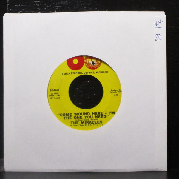 The Miracles - Come 'Round Here - I'm The One You Need 7" VG+ Vinyl 45 Tamla - Shuga Records