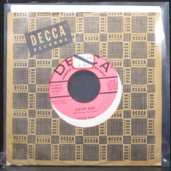 Sylvia Syms - Each Day / Dancing Chandelier 7" VG+ Promo Vinyl 45 Decca 9-30143 - Shuga Records