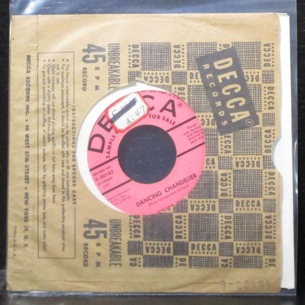 Sylvia Syms - Each Day / Dancing Chandelier 7" VG+ Promo Vinyl 45 Decca 9-30143 - Shuga Records