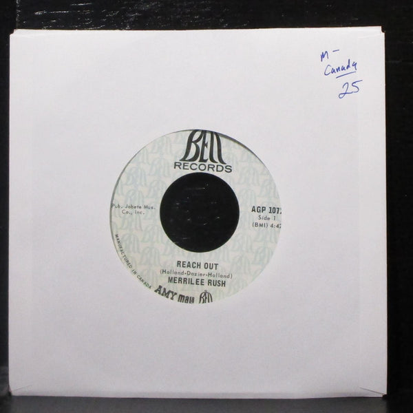 Merrilee Rush - Reach Out / Love Street 7" Mint- Vinyl 45 Bell AGP 107X Canada - Shuga Records