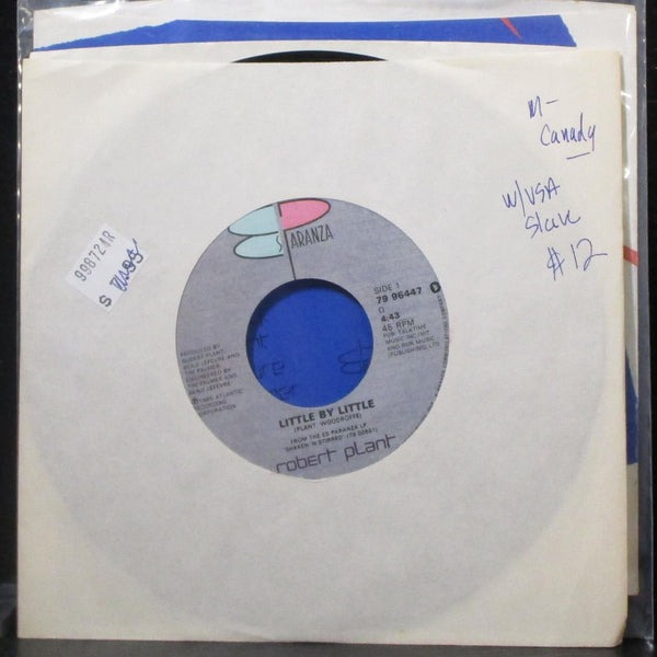 Robert Plant - Little By Little / Trouble Your Money 7" Mint- Vinyl 45 Canada - Shuga Records