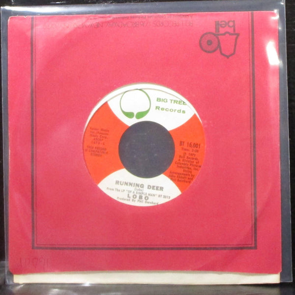 Lobo - It Sure Took A Long, Long Time / Running Deer 7" Mint- Vinyl 45 Big Tree - Shuga Records