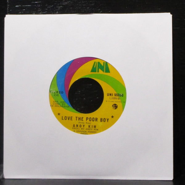 Andy Kim - Love The Poor Boy / A Love Song 7" Mint- Vinyl 45 UNI 55353 Canada - Shuga Records