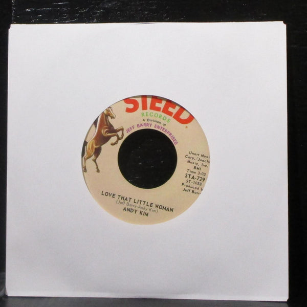Andy Kim - Be My Baby / Love That Little Woman 7" Mint- Vinyl 45 Steed STA-729 - Shuga Records