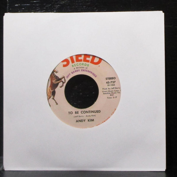 Andy Kim - It's Your Life / To Be Continued 7" Mint- Vinyl 45-727 Steed USA 1970 - Shuga Records