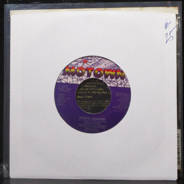 Diana Ross - Workin' Overtime 7" Mint- Vinyl 45 Motown MOT-1964 USA 1989 - Shuga Records