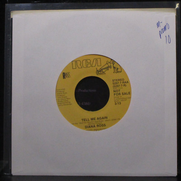 Diana Ross - Tell Me Again 7" Mint- Promo Vinyl 45 RCA 5297-7-RAA USA 1987 - Shuga Records