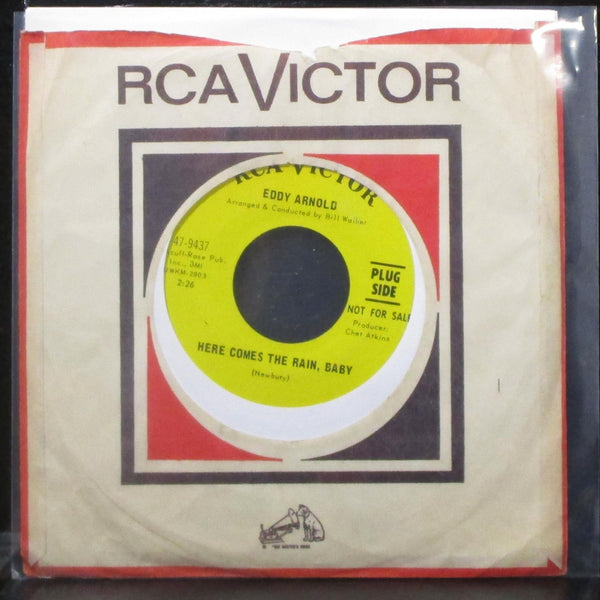 Eddy Arnold - Here Comes The Rain, Baby 7" VG+ Promo Vinyl 45 RCA 47-9437 USA - Shuga Records